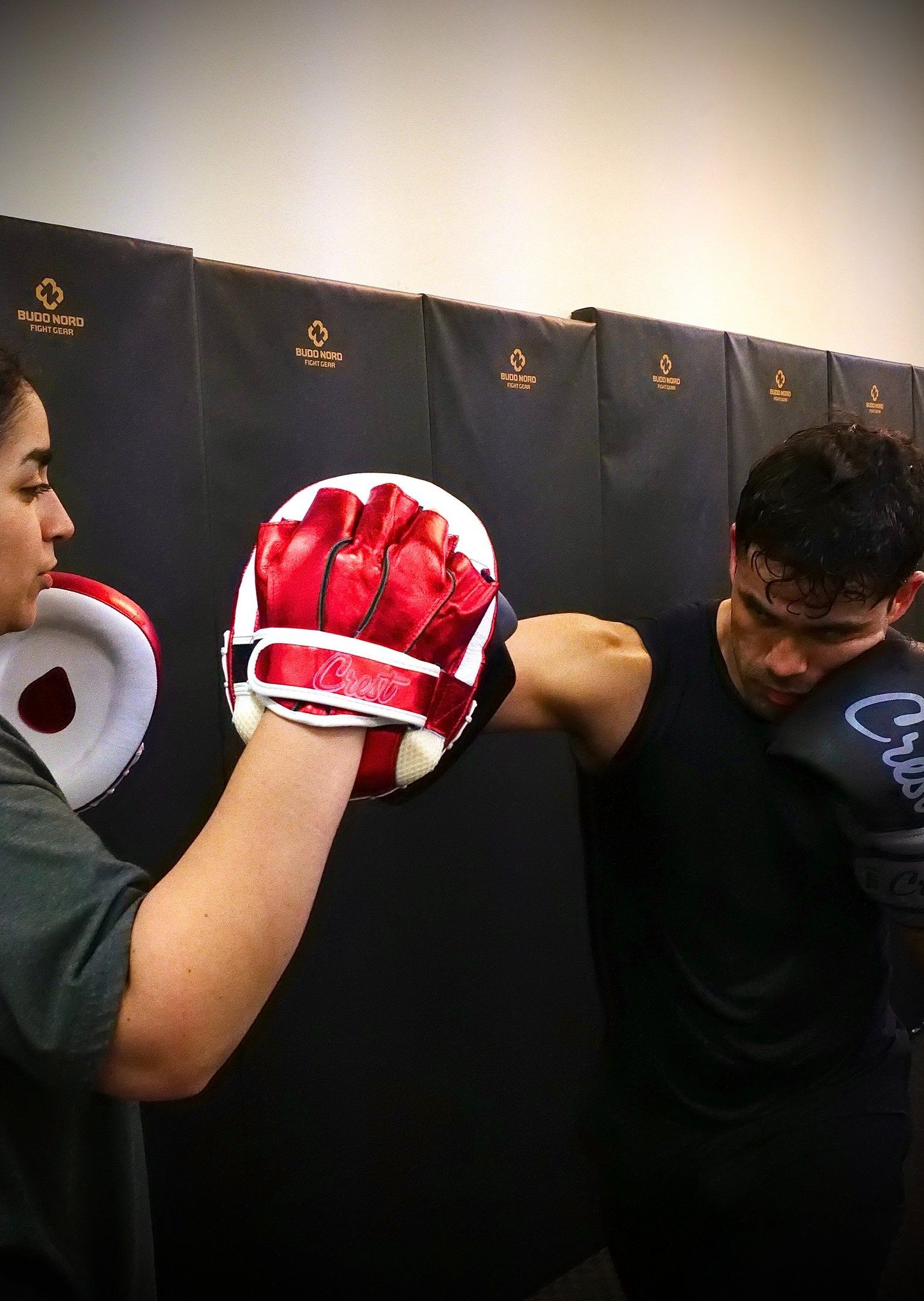 Footwork and pad training
